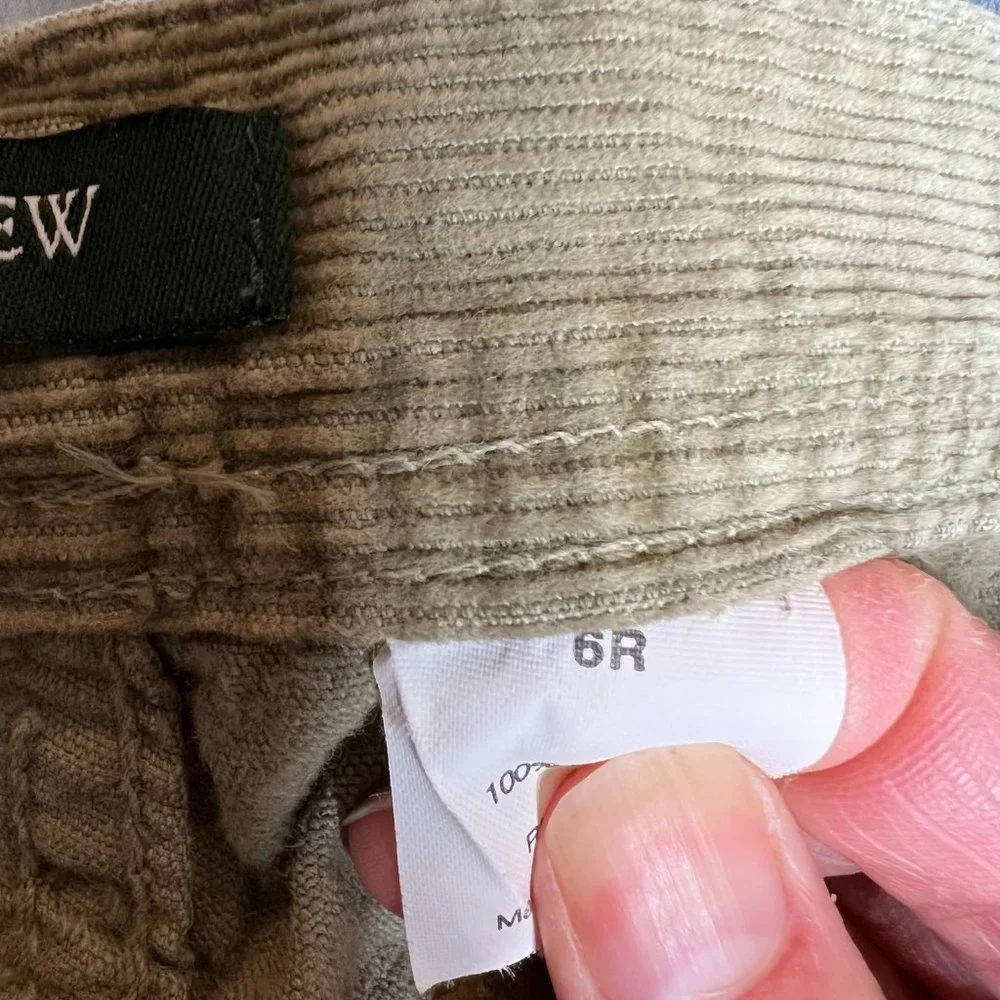 J Crew Corduroy Pants Sage